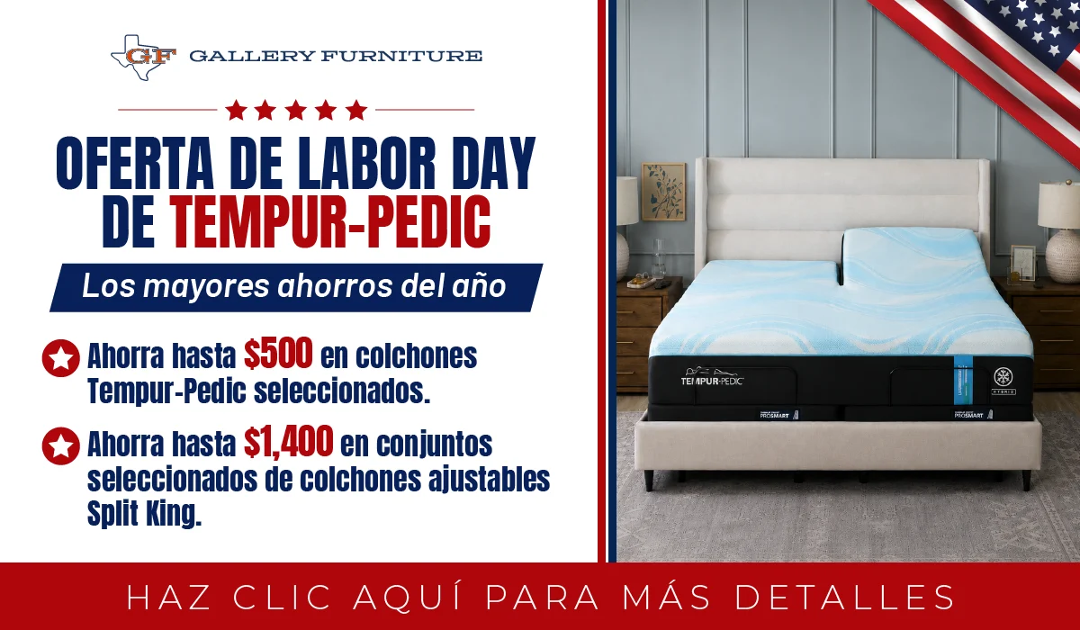 Imagen de la oferta de Tempur-Pedic por el Día del Trabajo